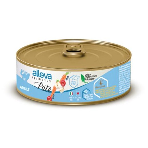 Alleva EQUILIBRIUM cat wet pate Sterilized salmon 85 g konzerva